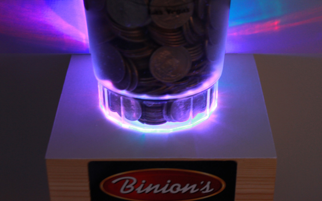 LED Whiskey & Casino Memorabilia Display Shelf