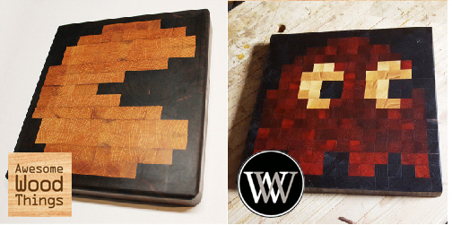 Pac-Man End Grain Cutting Board