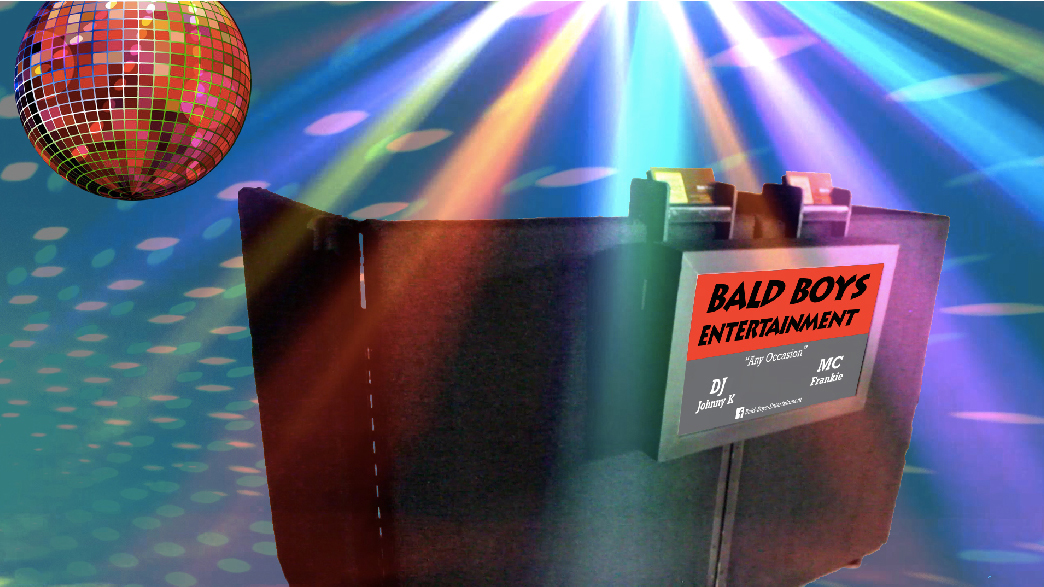 Rugged DJ Screen with Glowing Sign