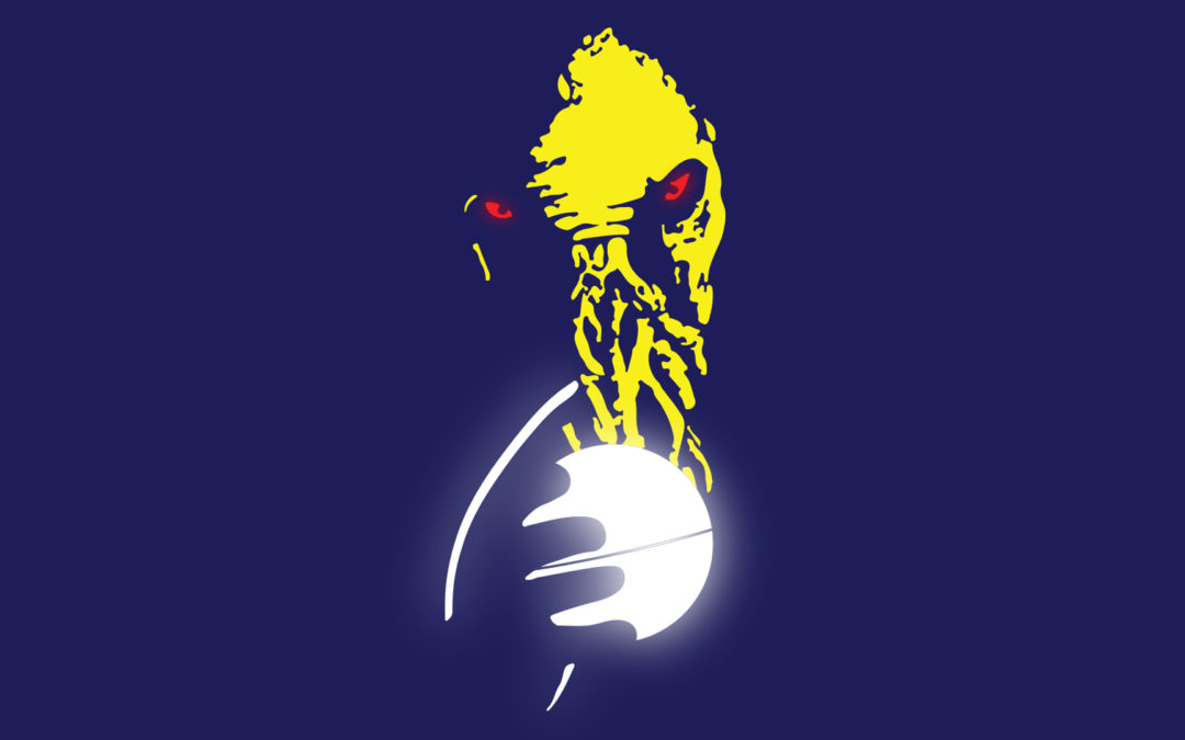 Ood Glowing Art made with Glass & Vinyl